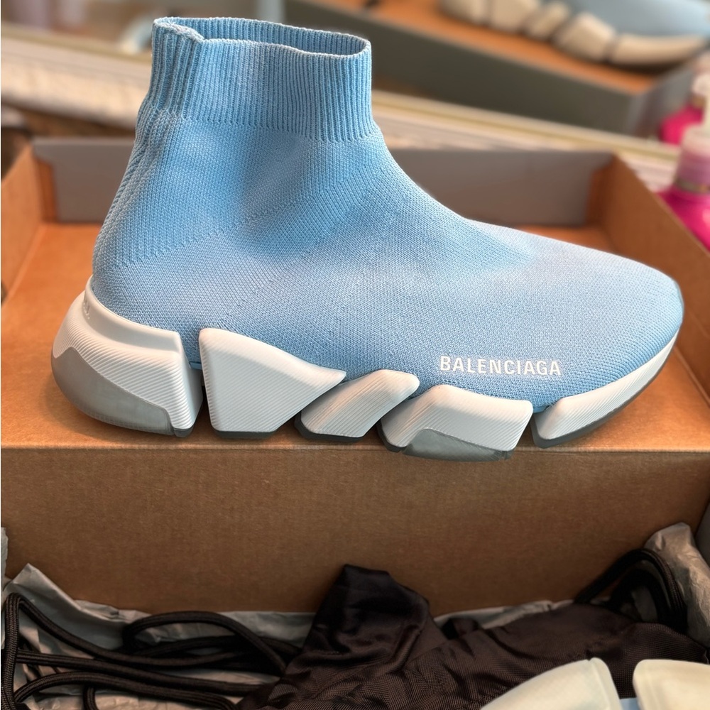 Balenciaga Blue Sock Sneakers